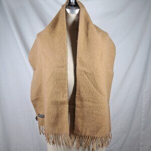 Giorgio Armani Made in Italy 2 Sided Tan Winter Muffler Scarf